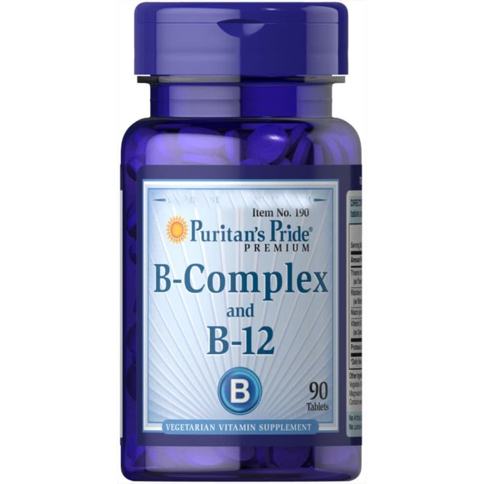 Витамины Puritans Pride Vitamin B-Complex And Vitamin B-12 90 таблеток ...