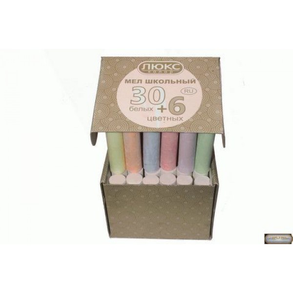 

Мел школьный ассорти (30 + 6 штук) КБЦ-3006