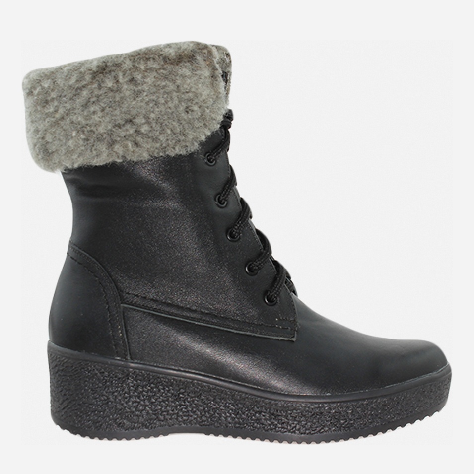 Акція на Жіночі зимові черевики високі ROSS RR23-002 37 24 см Чорні від Rozetka