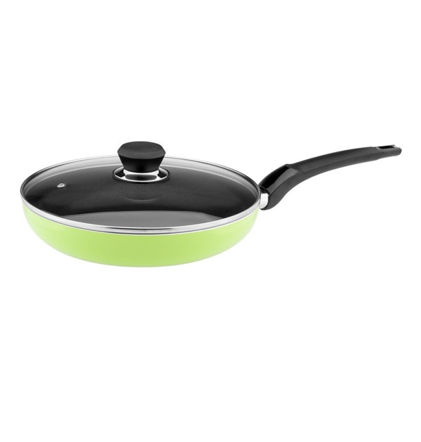 

Сковорода традиційна з кришкою Granchio Primavera 28см G-88133 green