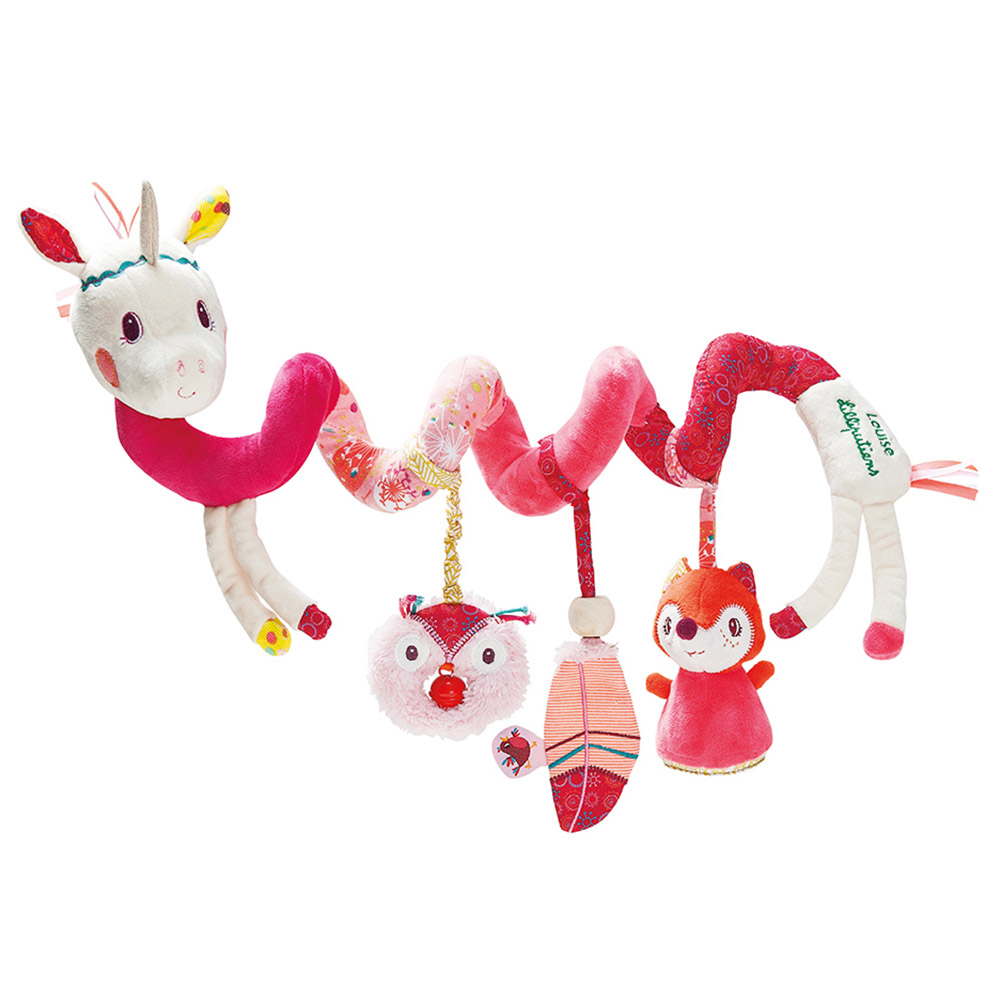 

Спиральная игрушка на коляску Lilliputiens единорог Луиза белая