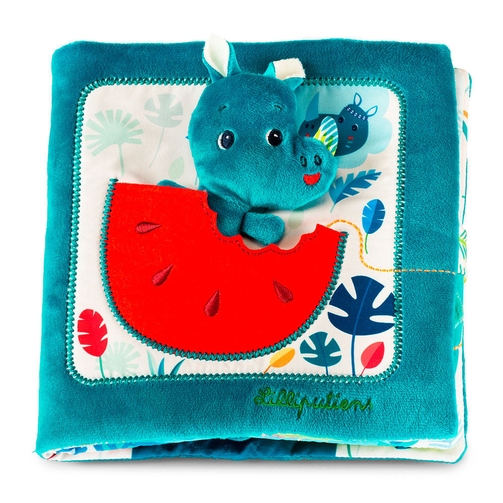 

Мягкая книга Lilliputiens «Папа,ты где» зелёная