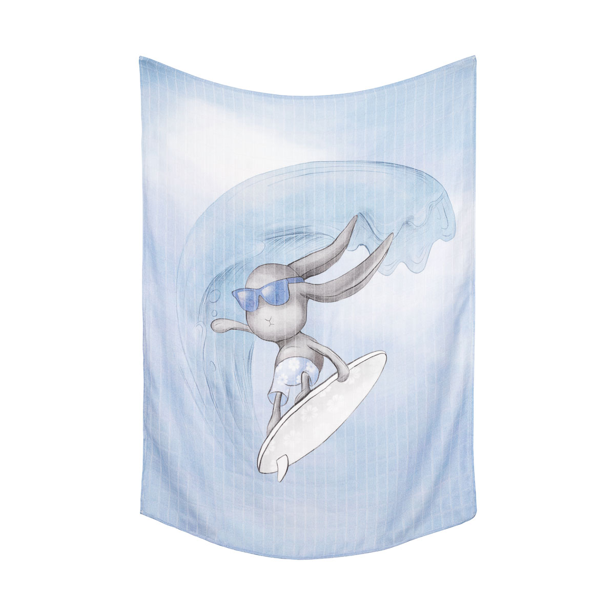 

Пеленка Effiki бамбуковая the Surfer синяя 70x100