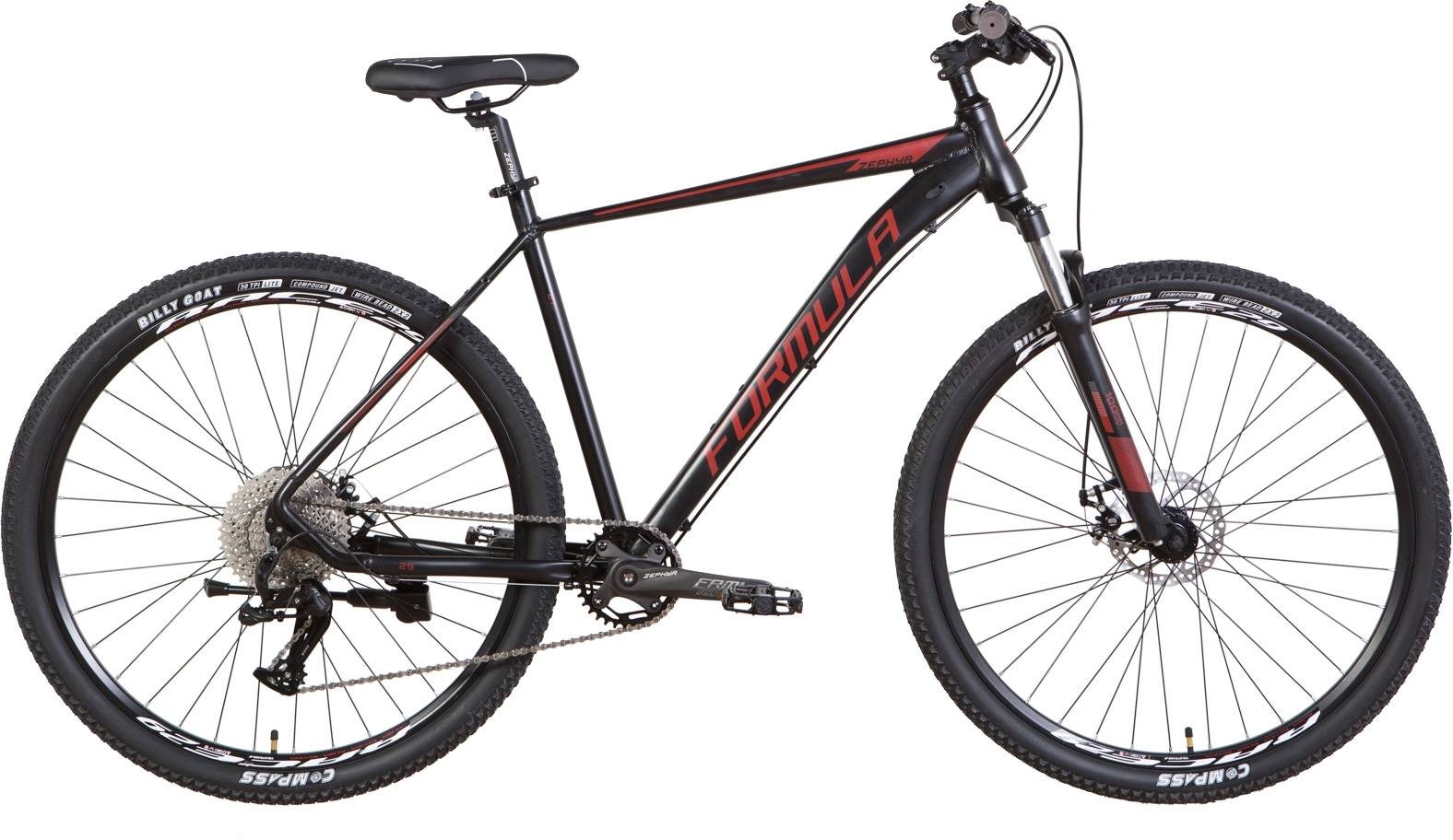 Велосипед Formula ZEPHYR 1.0 DD 29" 19" 2022 Черный с красным (м) (OPS ...