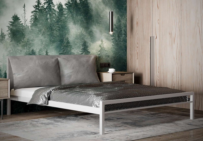 Кровать металлическая Fusion Metal Софт-2 180х200 Серебряный – фото ...