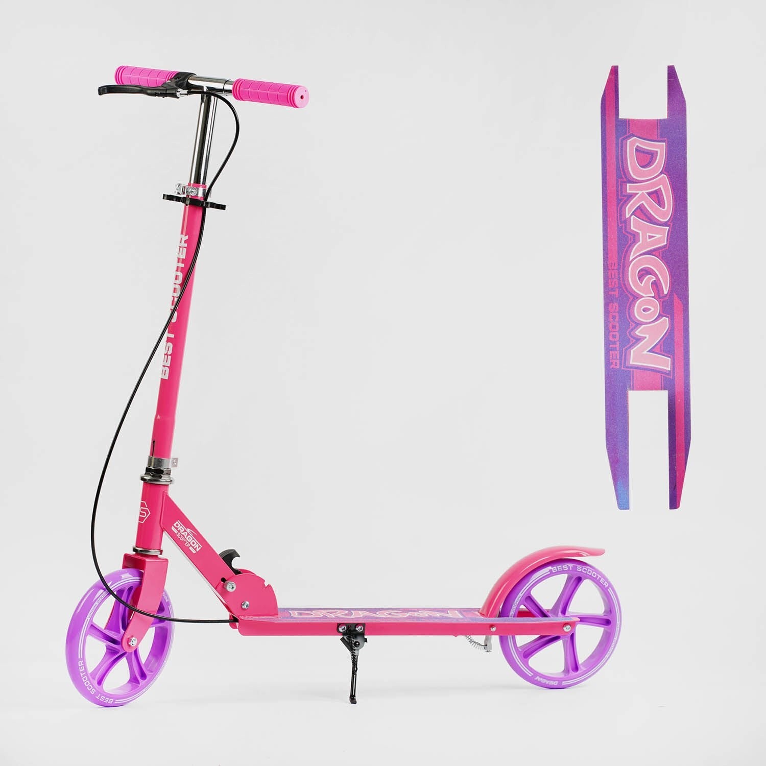 Самокат двоколісний D-57729 Best Scooter сталева рама, колеса PU 20см ...