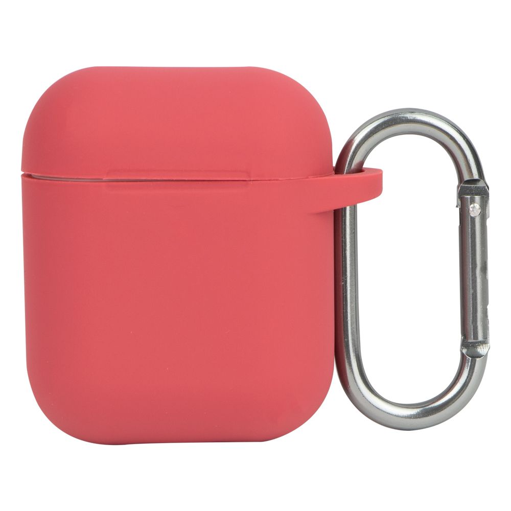 Футляр для наушников AirPods 1/2 Color With Lock Цвет Crimson – низкие ...
