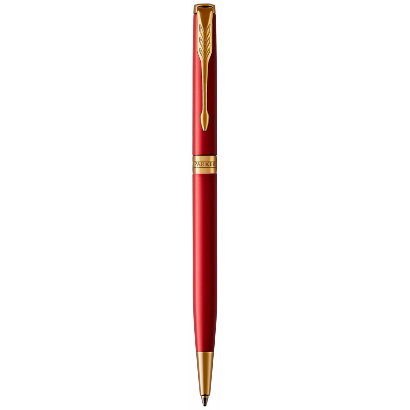 

Шариковая ручка Parker Sonnet 17 Slim Intense Red GT BP 86 231