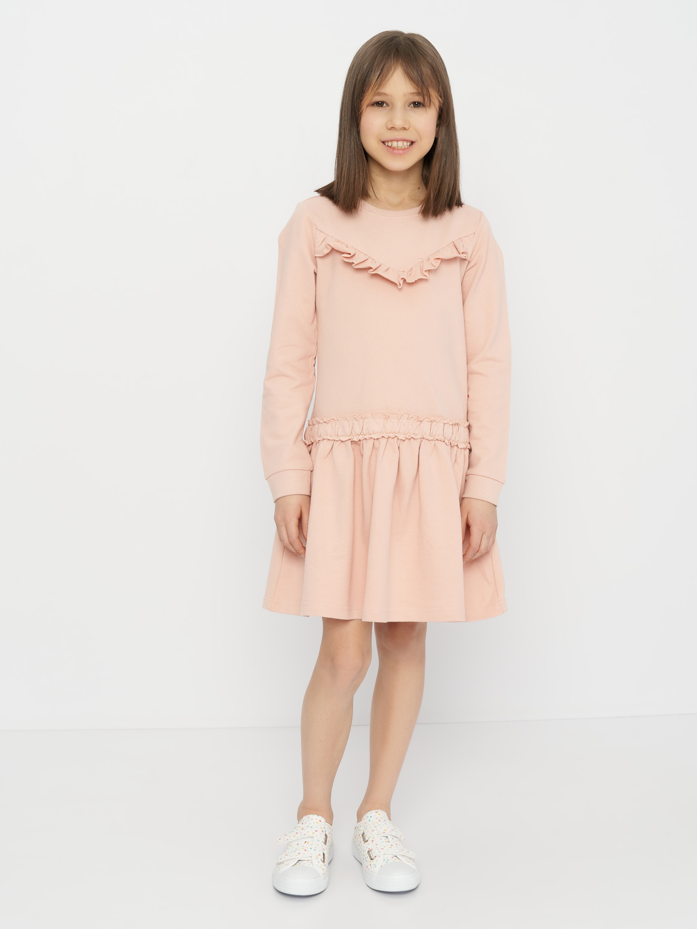 Акция на Дитяча сукня для дівчинки Coccodrillo Romantic Kids ZC2129103ROK 98 см Пудровий/Рожевий от Rozetka