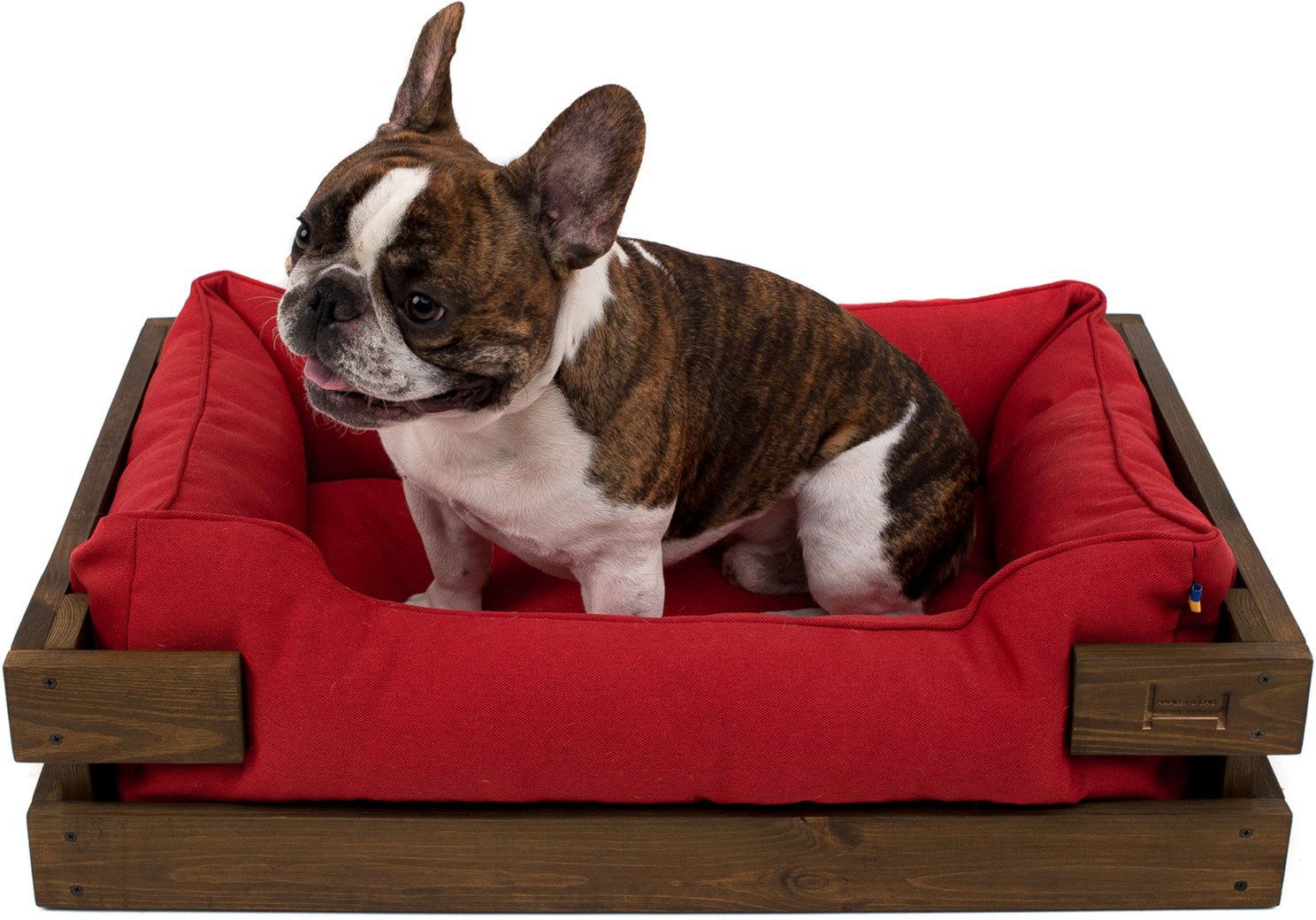 

Лежак для собак Harley and Cho Dreamer 60 x 45 см в деревянном каркасе Nature/Red Velvet