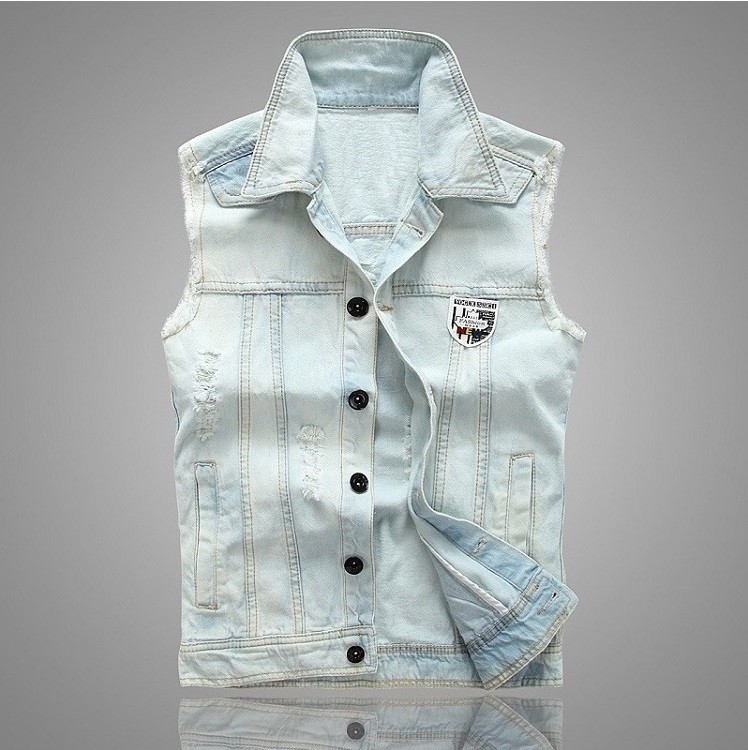 Жилет джинсовый мужской FASHION голубой 4XL 03083 – в интернет-магазине ...