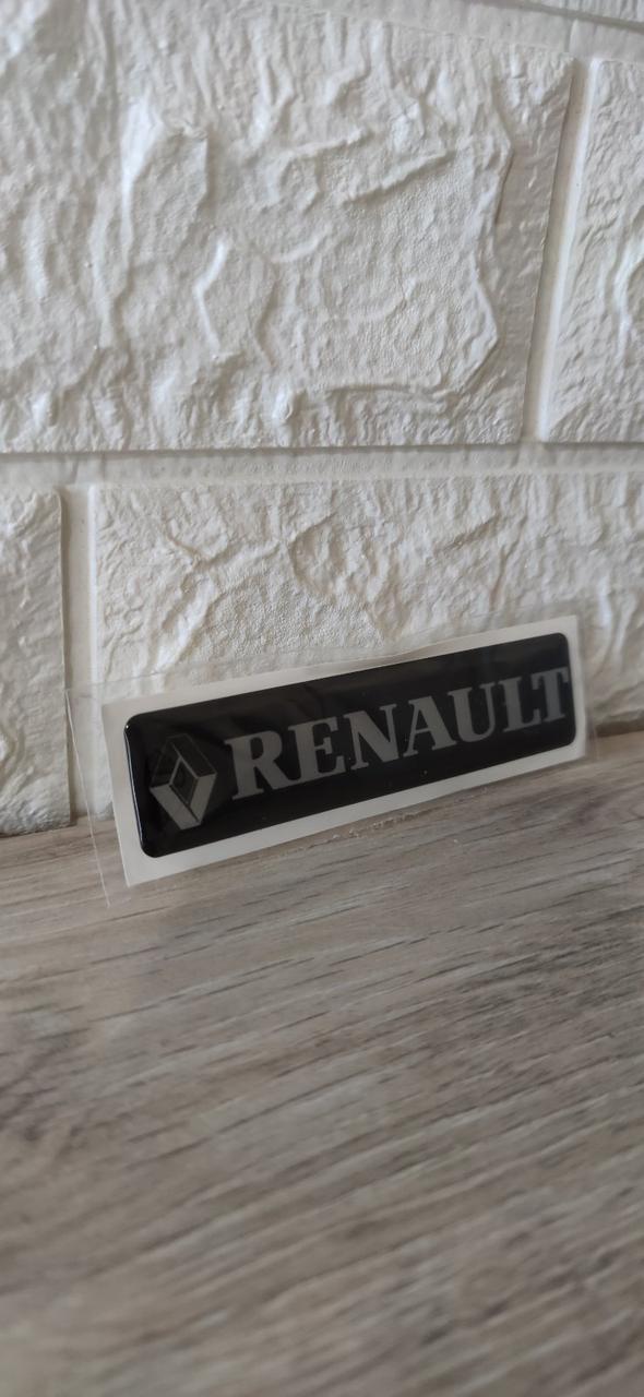 Наклейка силиконовая Renault, черная, 10,5х2,5 см (KG-6225) – фото ...