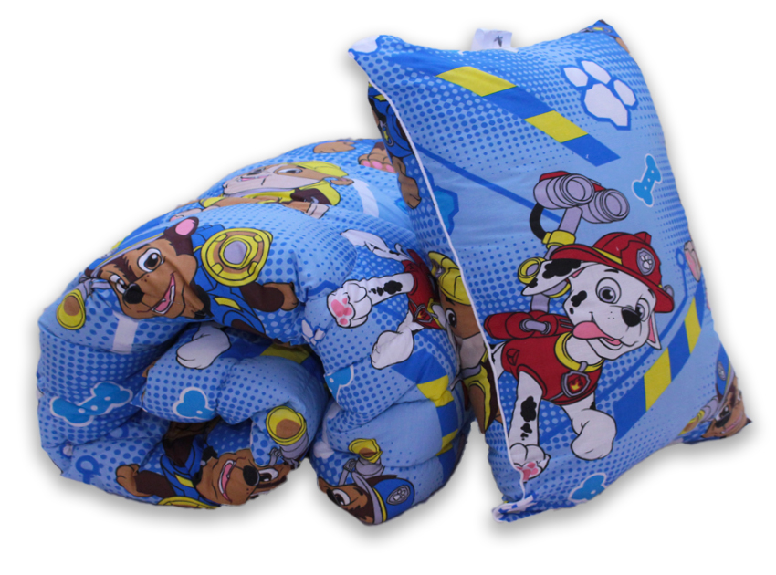 

Одеяло лебяжий пух "Paw patrol" 1.5-сп. + 1 подушка 40х60