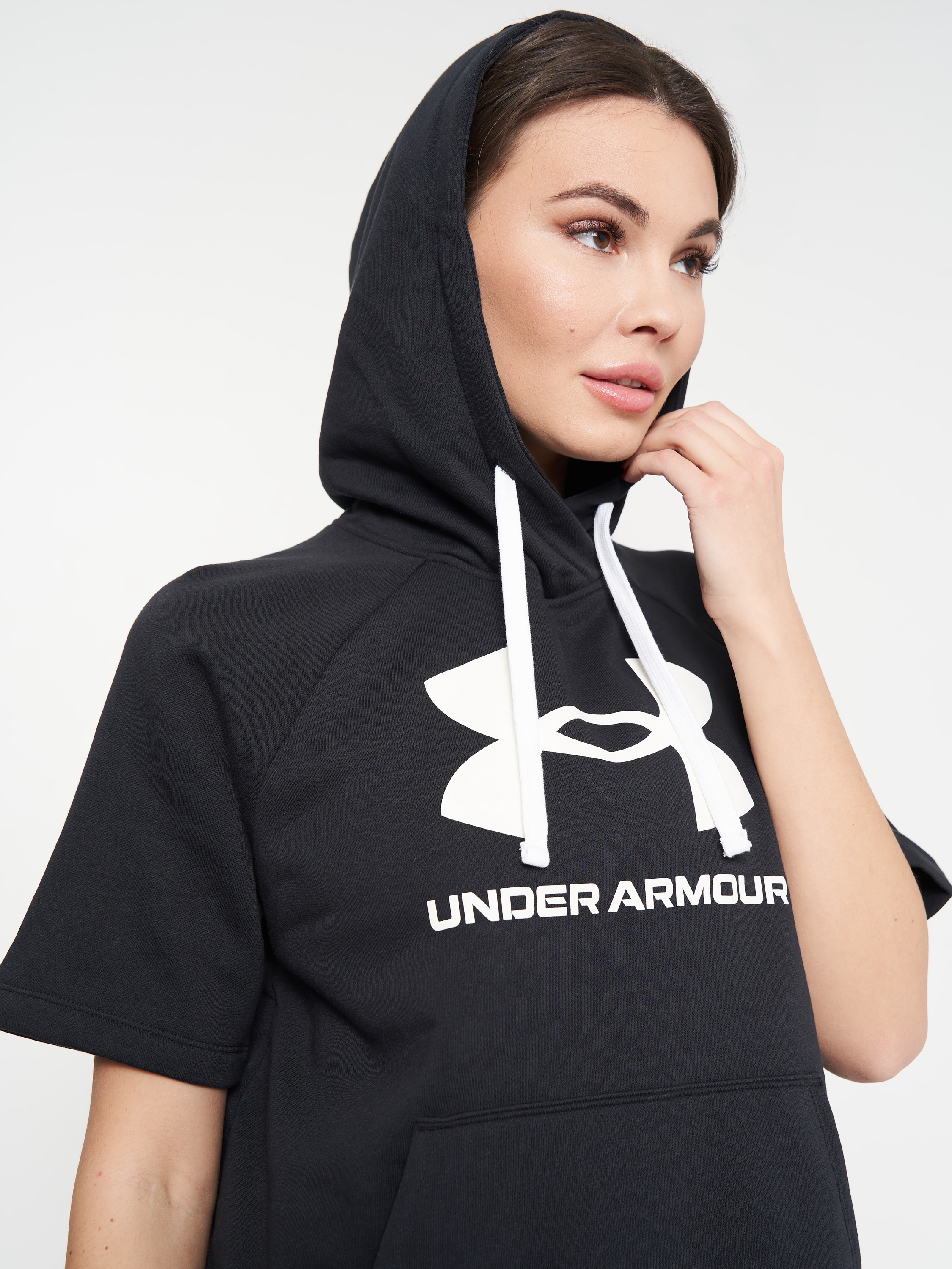 Худі тепле жіноче Under Armour Rival Fleece SS Hoodie 1369857-001 S Чорне  (195252408671) – в інтернет-магазині ROZETKA