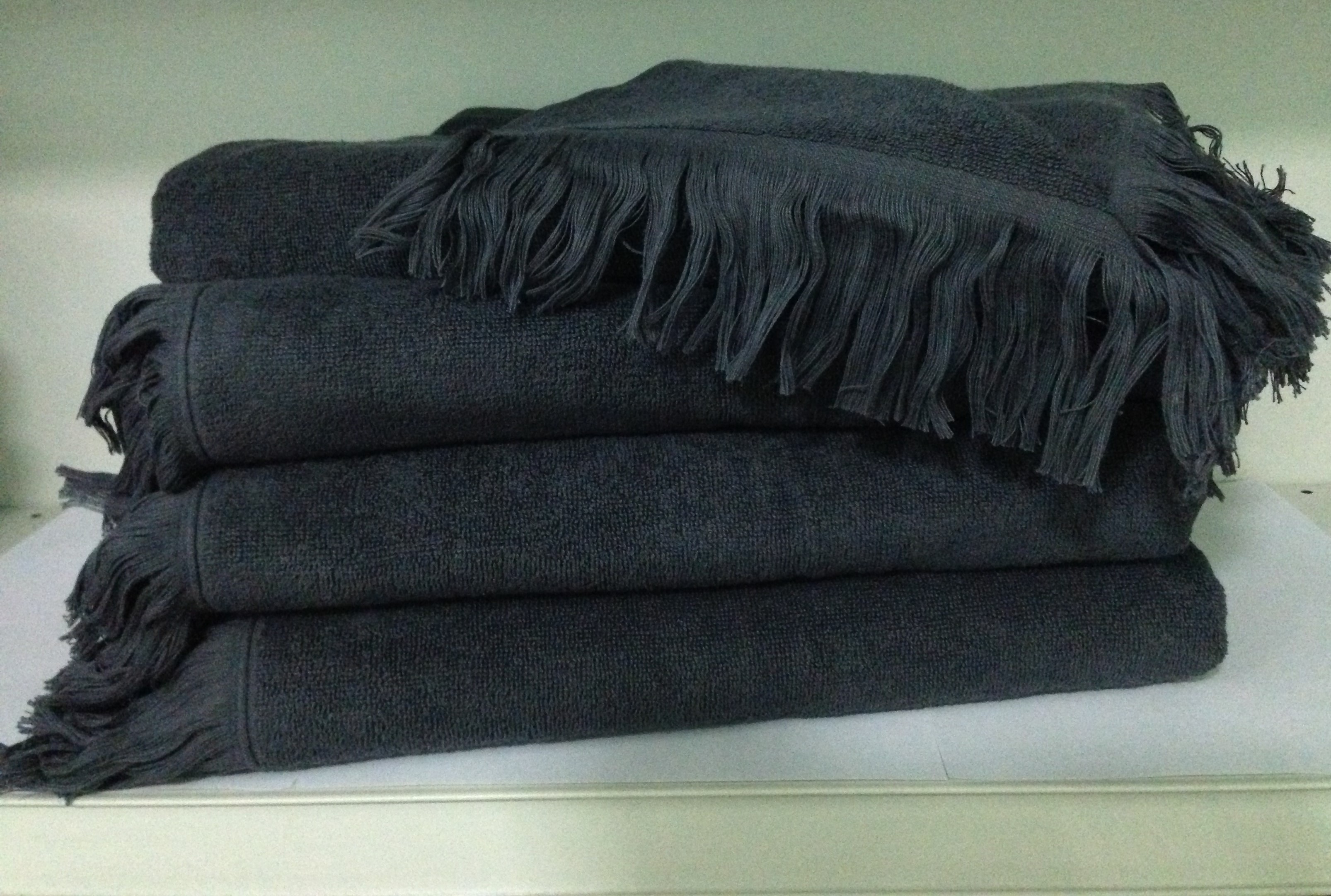 

Махровое полотенце Moka Textile с Бахромой Графитовое 70*140см