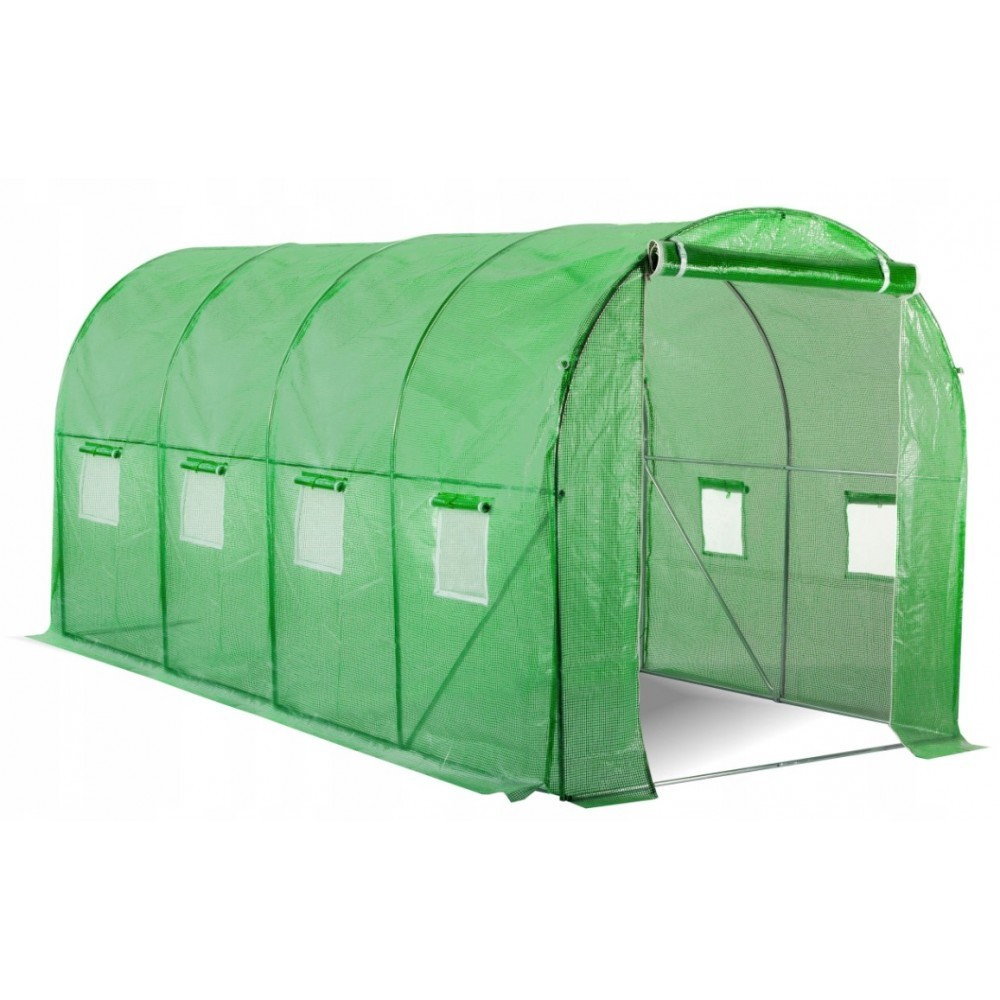 Садовая теплица парник с окнами FunFit 9m2 - (450х200х200) зеленый ...
