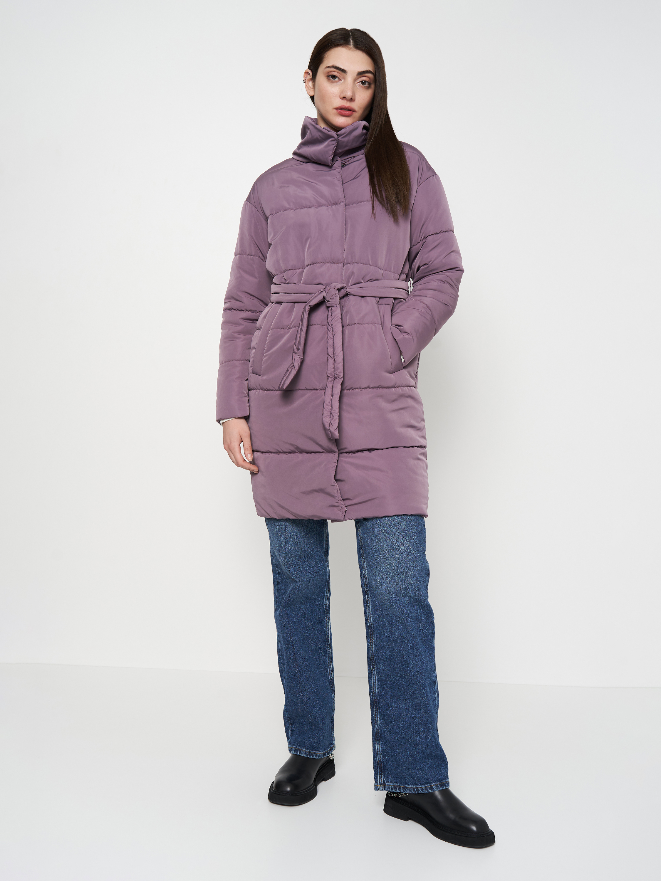 Акція на Куртка демісезонна жіноча X-Woyz LS-8890-19 44 Фіолетова від Rozetka