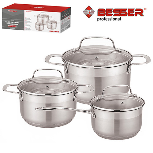 

Набор кастрюль Besser 6 предметов (10345-mg)