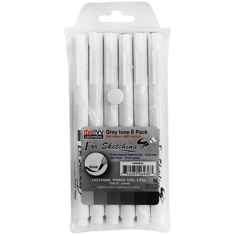 

Набор лайнеров Marvy Grey Tone Set 5 оттенков серого