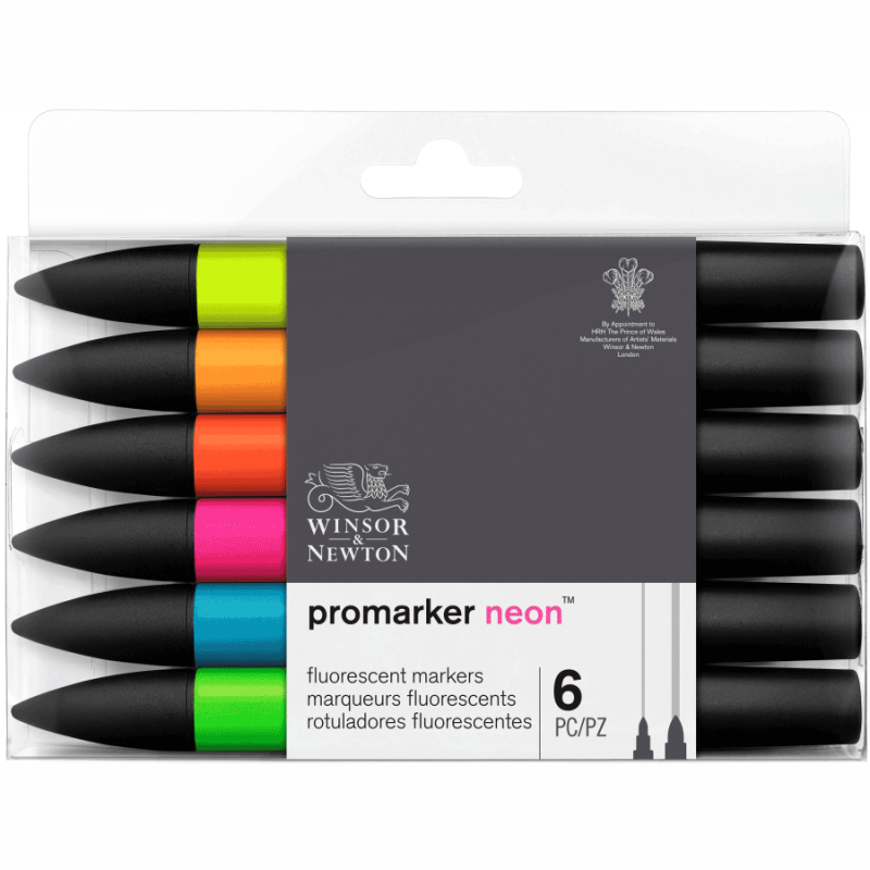 

Набор двухсторонних маркеров Winsor Newton Promarker Неон 2 6 цветов (290136)