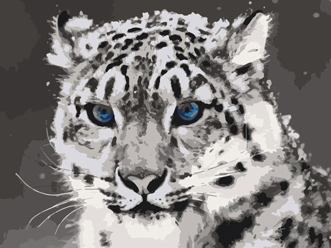 

Картина по номерам Art Craft "Синеокий ирбис" 40 * 50см 11609-AC