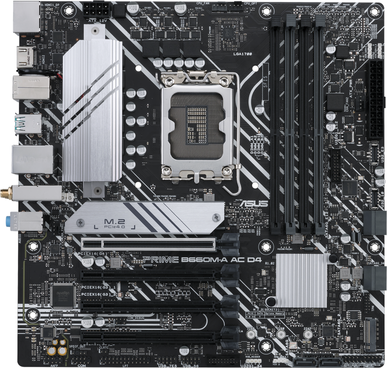 Материнська плата Asus PRIME B660M-A AC D4 (s1700, Intel B660, PCI-Ex16 ...