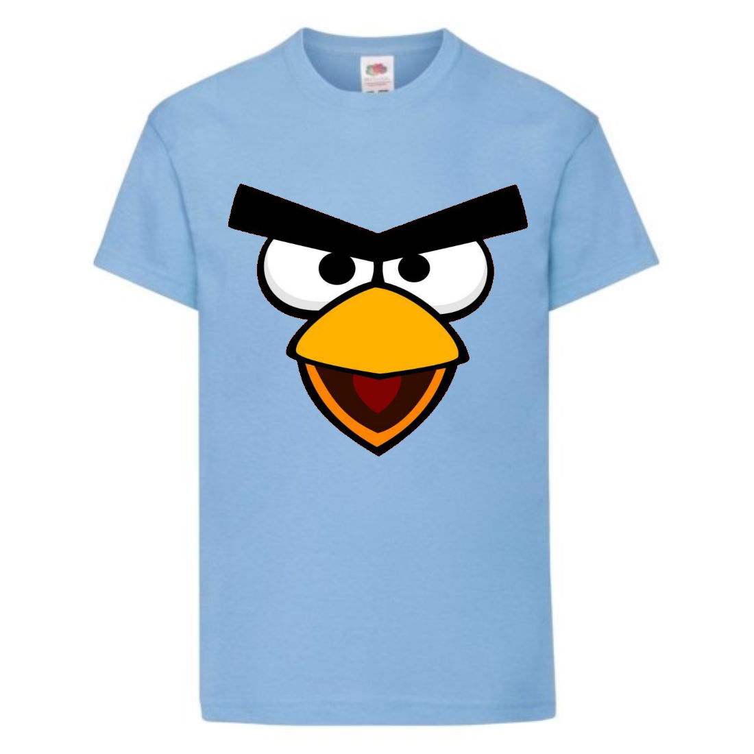 

Футболка детская Энгри Бердс (Angry Birds) свето-голубая (AB-face-blue) 164 см
