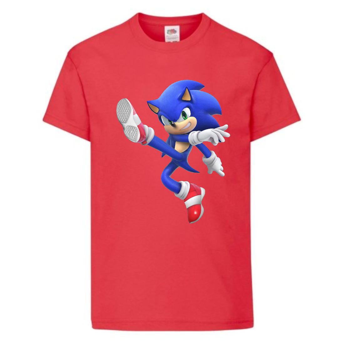 

Футболка детская Соник заносит ногу (SONIC) красная (snc rd-04) 104 см