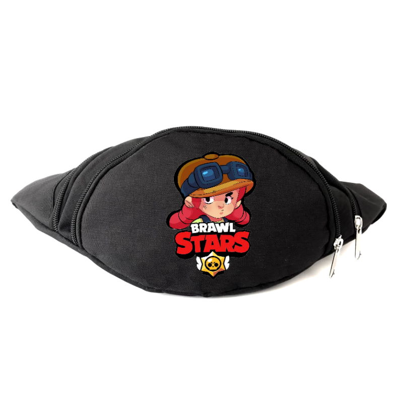 

Сумка Бананка на пояс Бравл Старс Brawl Stars Джесси (BS-Gess) Cappuccino Toys черная