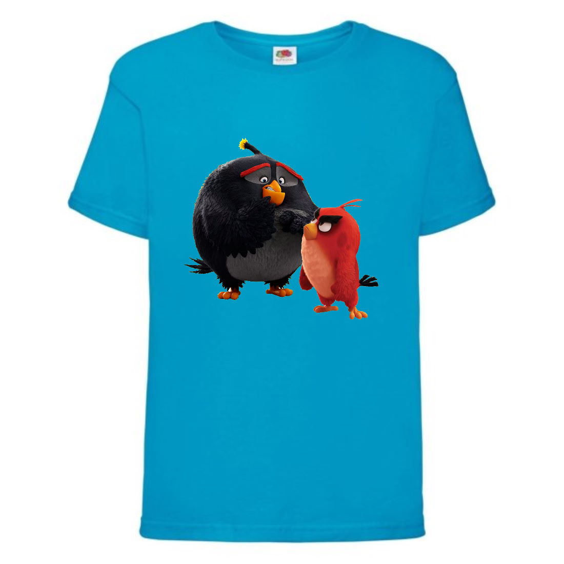 

Футболка детская Энгри Бердс (Angry Birds) голубая (AB-red&bomb-blue) 152 см