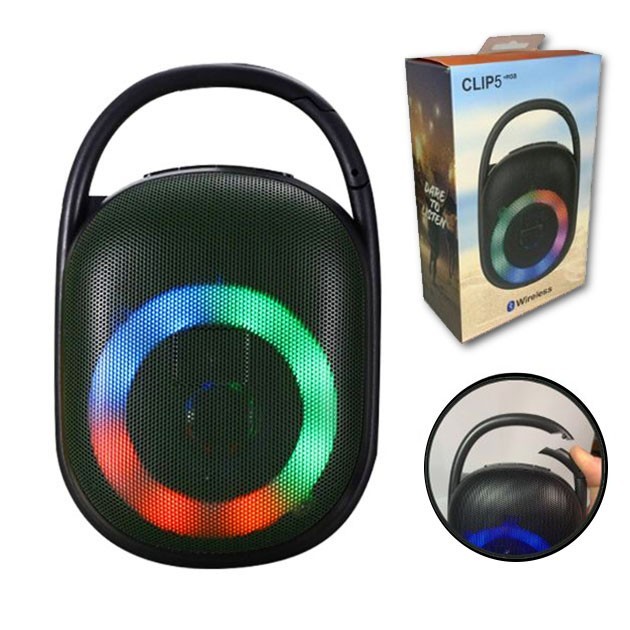 Колонка портативная Wireless CLIP5 RGB беспроводная Bluetooth USB ...