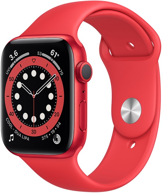 

Смарт-годинник Apple Watch Series 6 GPS 44mm Red Aluminium Case with Red Sport Band (M00M3UL/A)