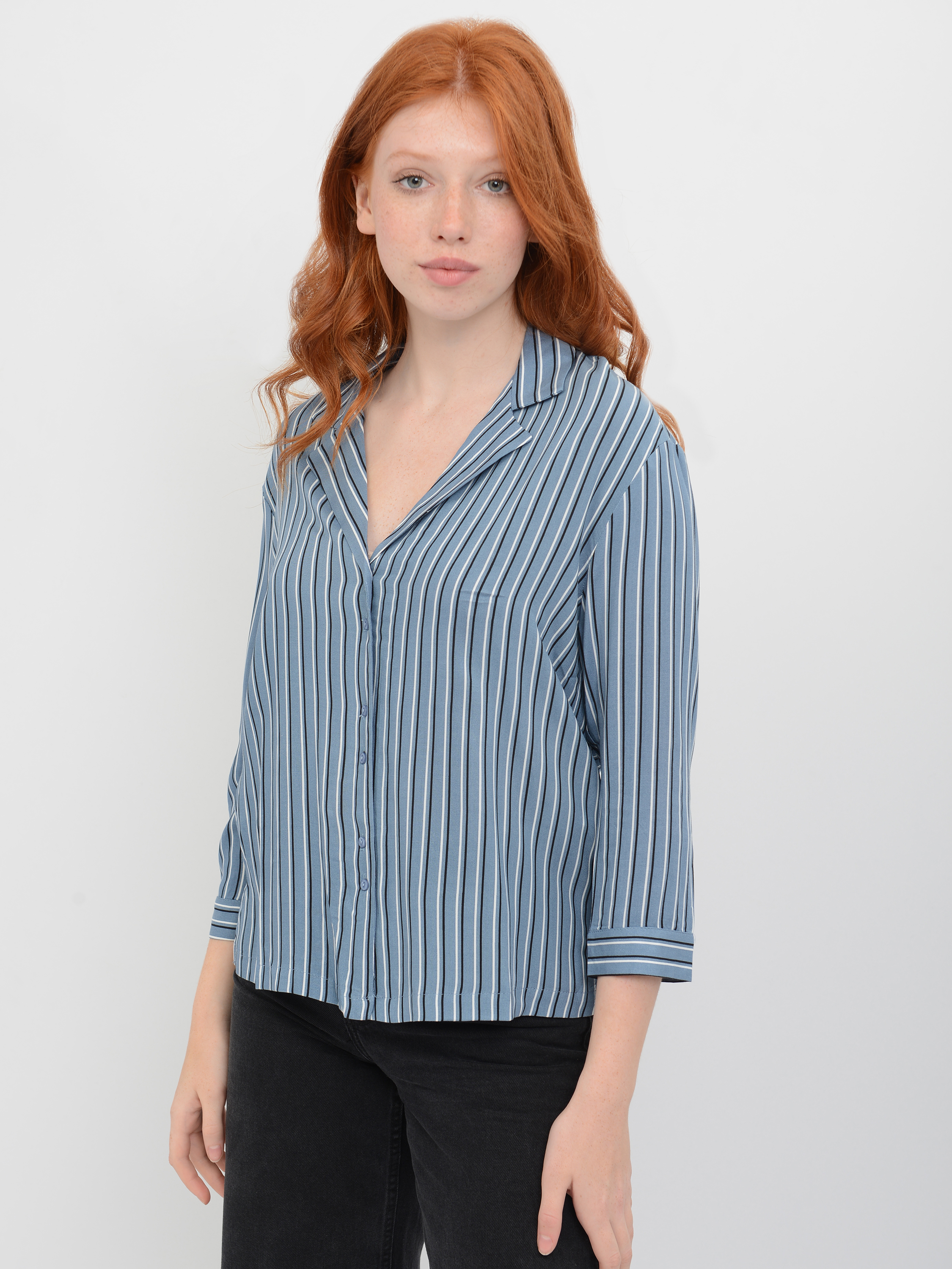 

Рубашка Pull & Bear 5470/315/400 S Голубая