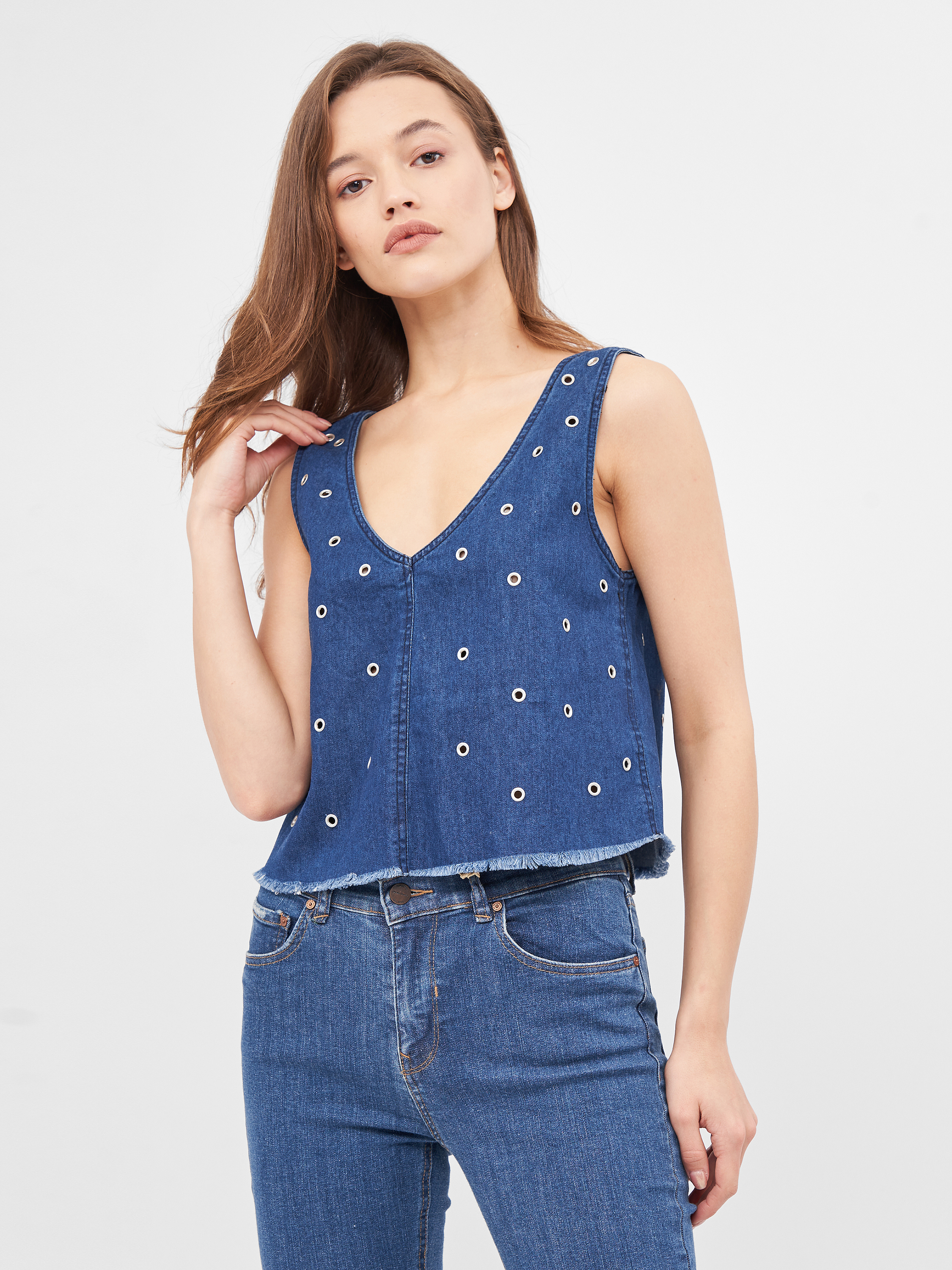 

Топ джинсовый Pull & Bear 5470/365/400 M Синий
