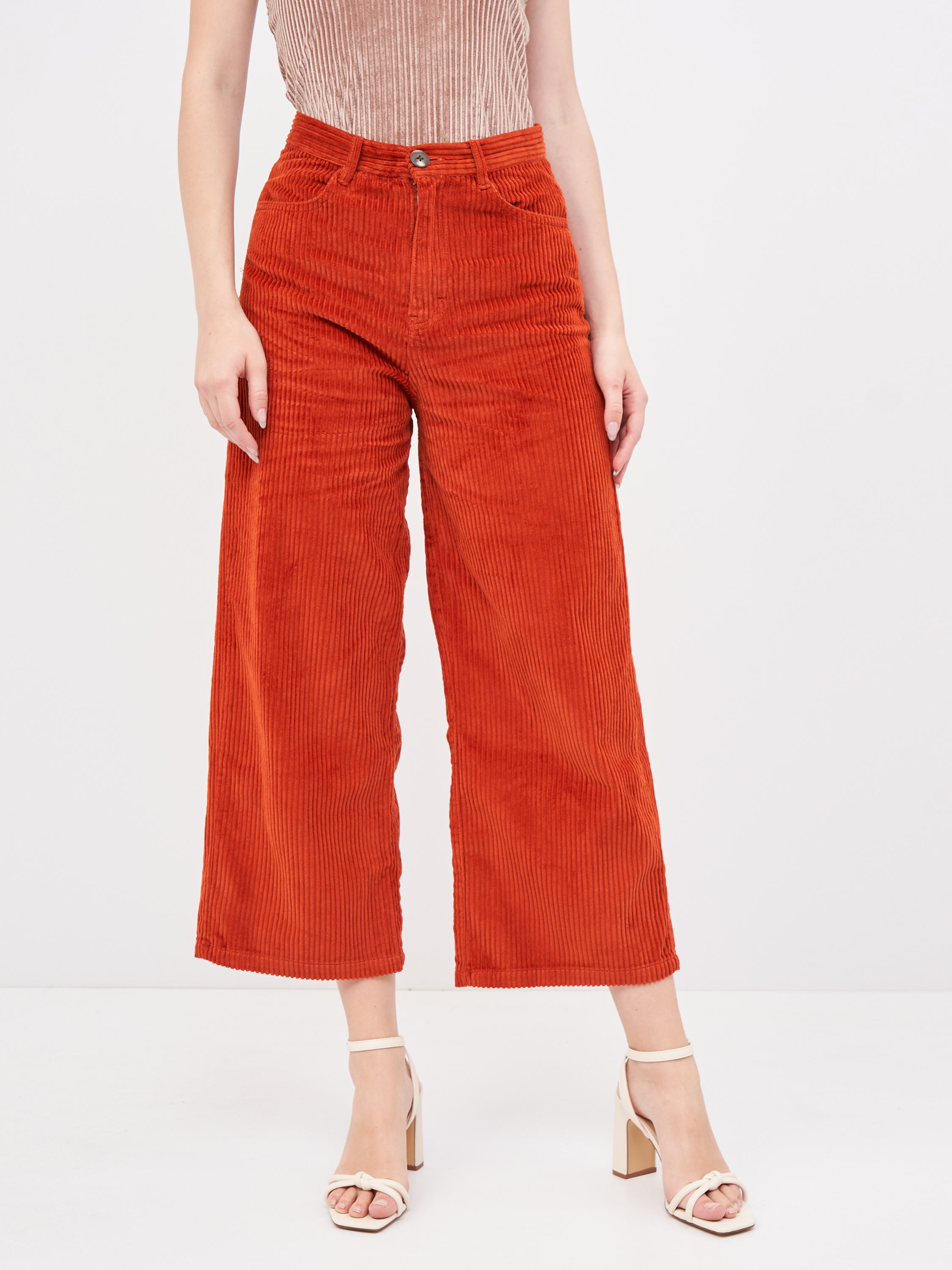 

Брюки вельветовые Pull & Bear 9680/352/634 32 Терракотовые