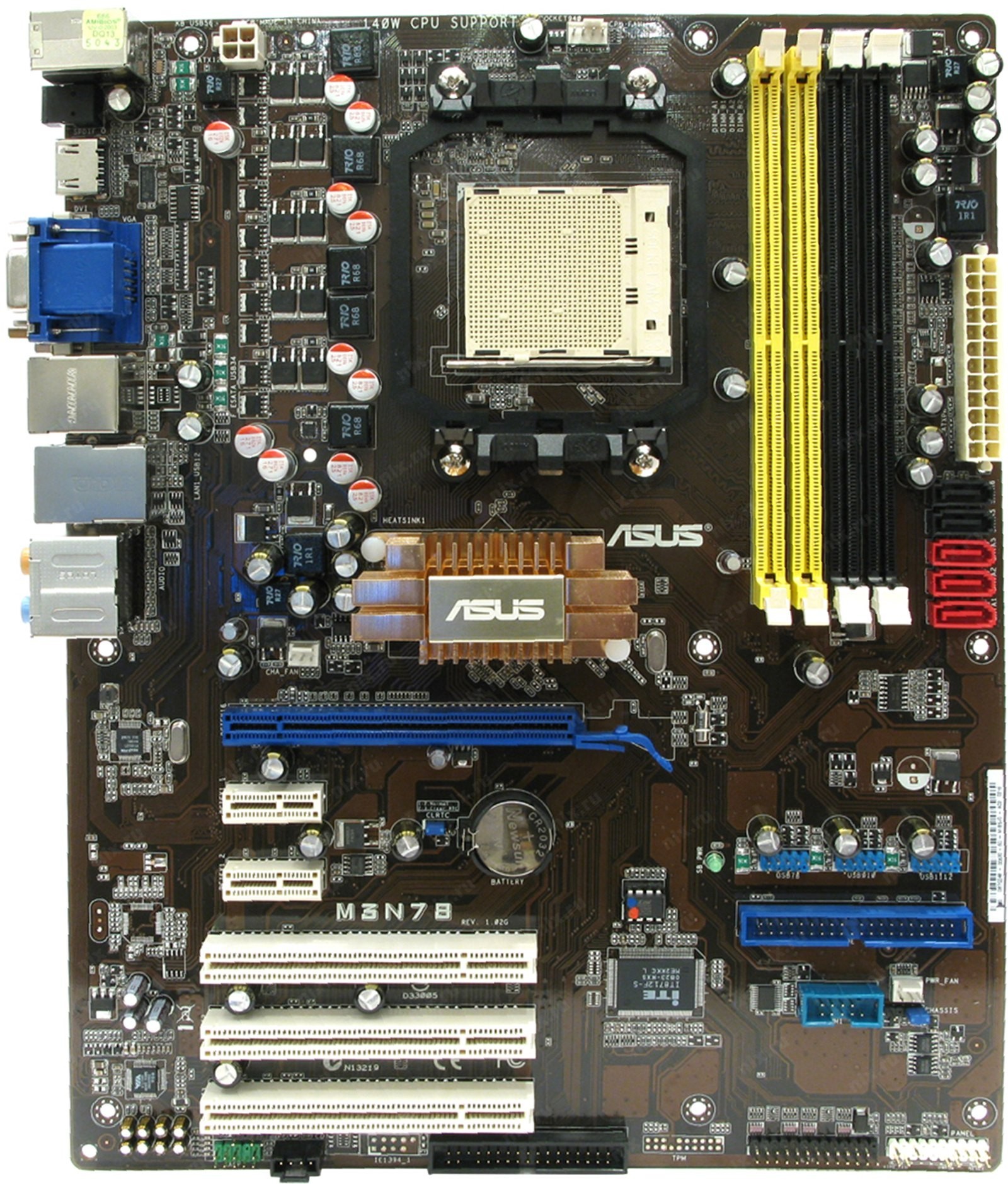 Материнська плата Socket AM2+ ASUS M3N78 з HDMI Відео (sAM2+/AM3, DDR2 ...