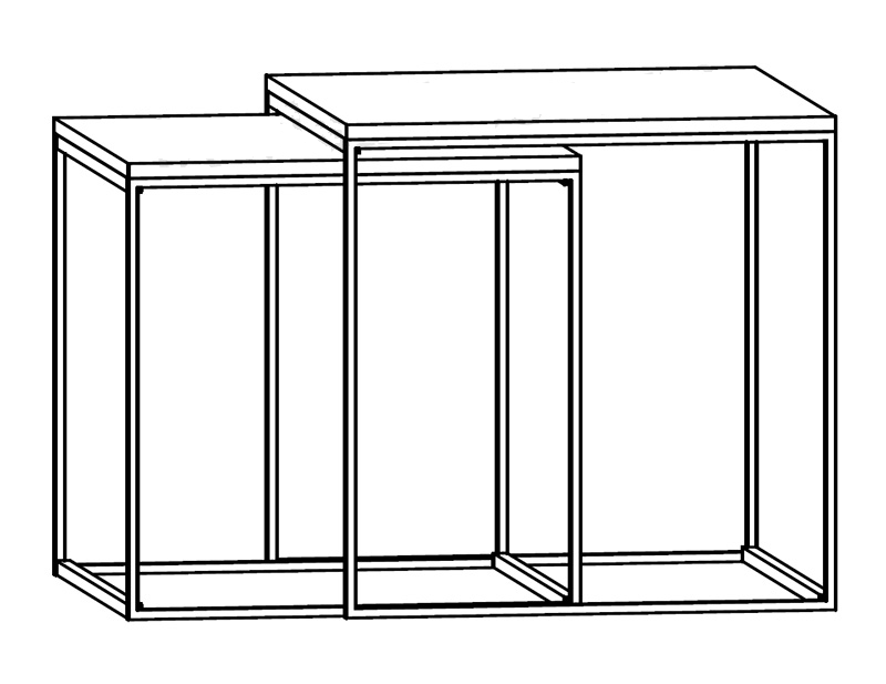

Стол журнальный раздвижной LAW/49/53 в гостиную ДСП + металл Мерс Gerbor цвет Нимфея альба+черный
