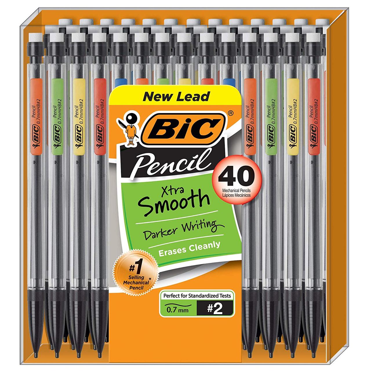 

Набір механічних олівців BIC Xtra-Smooth Mechanical Pencil, Medium Point (MPP40MJ) (MP40-BLK)