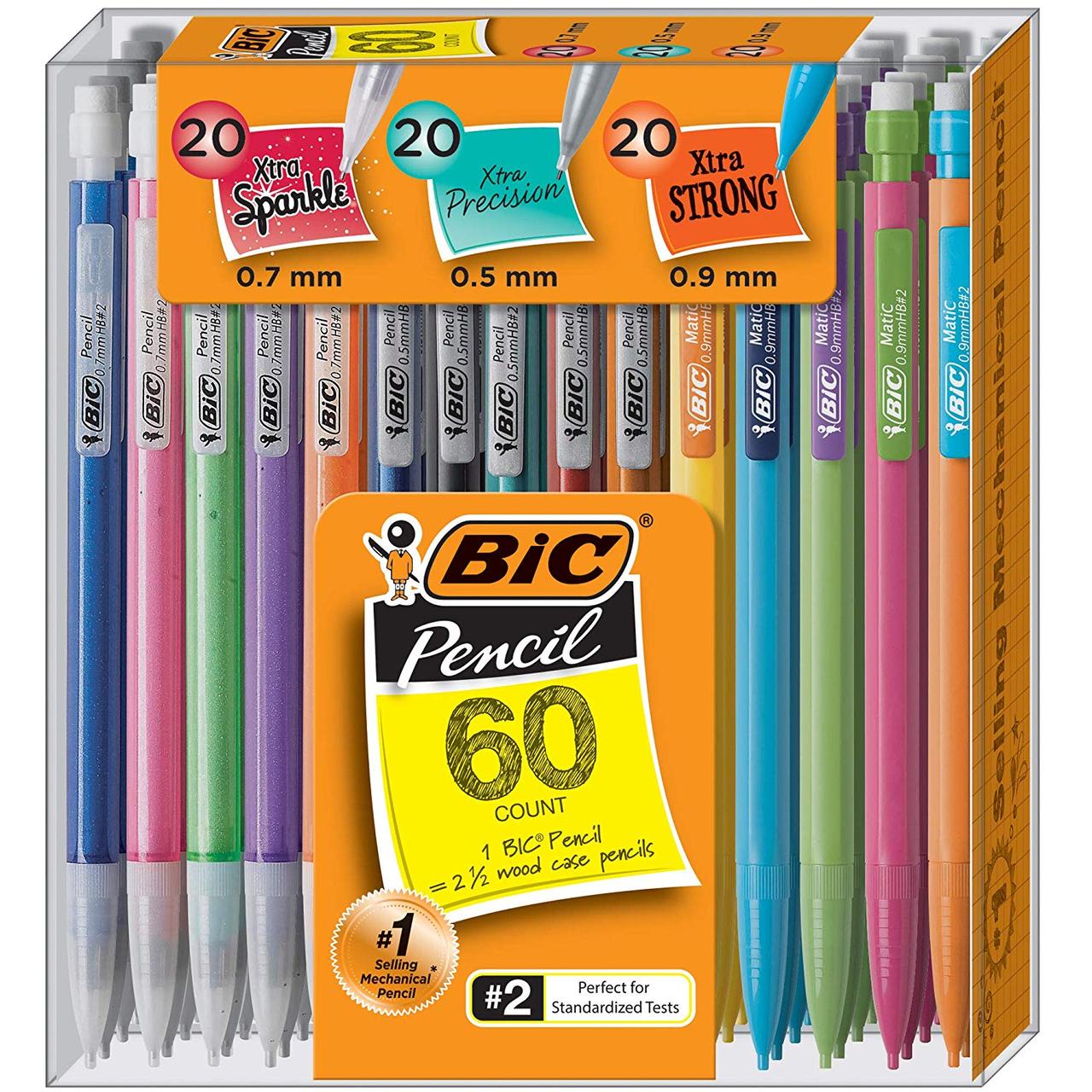 

Набір механічних олівців BIC Mechanical Pencil Variety Pack,0.5mm/0.7mm/0.9mm (WX7TG026-BLK)