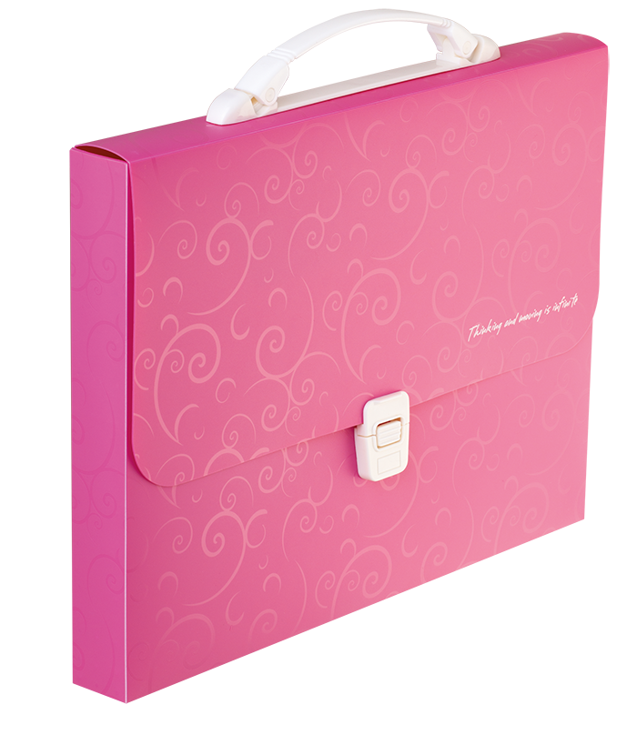 

Портфель пластиковый Buromax Barocco А4 розовый (BM.3719-10)