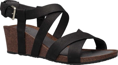 

Женские босоножки Teva Mahonia Wedge Cross Strap Sandal Black Leather 38
