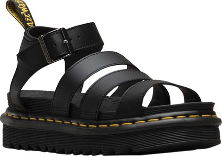 

Женские сандалии Dr. Martens Blaire Platform Strappy Sandal Black Hydro PU Coated Leather 43