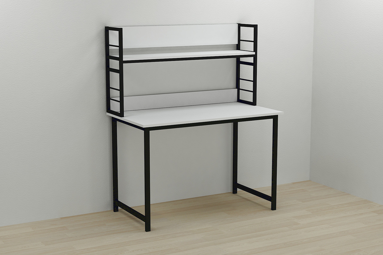 

Надстройка для стола Ferrum-decor Линкольн 60x140x28 Черный ДСП Белое