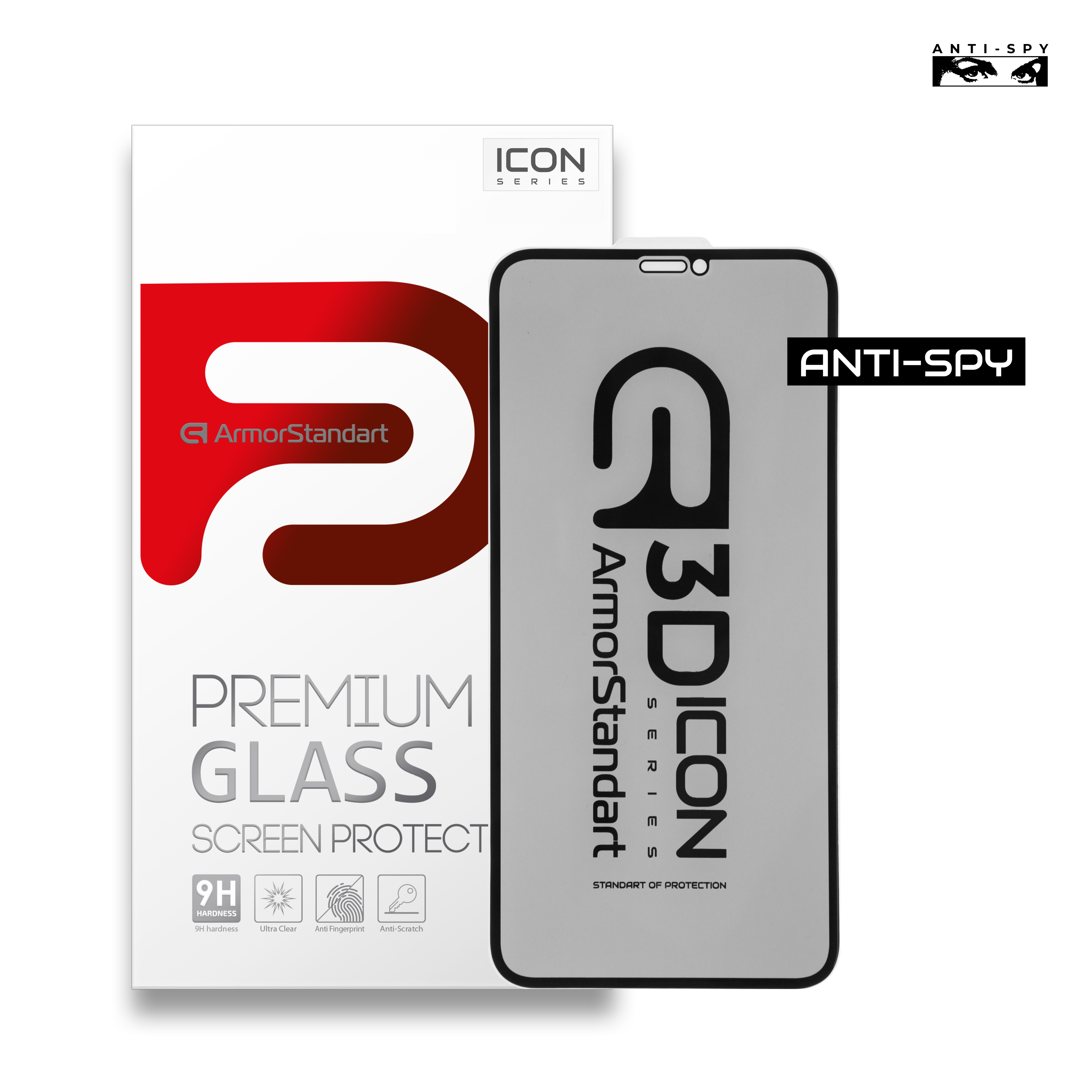 

Защитное стекло Armorstandart Icon 3D Full Glue Anti-spy для iPhone 11 Pro XS X Black (ARM56126-GI3D