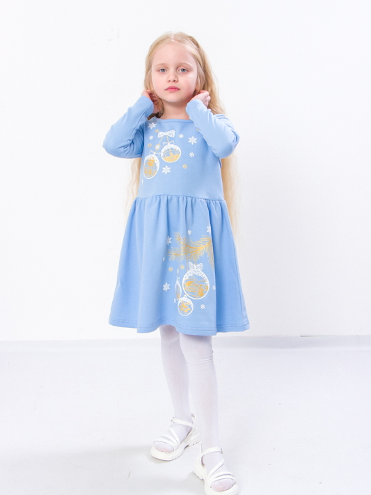 Акція на Дитяча тепла сукня для дівчинки Носи своє 6117 104 см Блакитне (p-4394-61450) від Rozetka