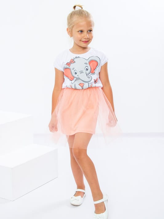 Акція на Дитяче літнє святкове плаття для дівчинки Носи своє 618936 104 см Слоник персиковий (p-4686-42672) від Rozetka
