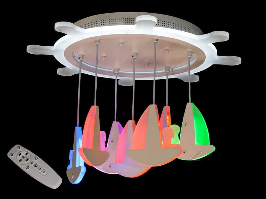 

ЛЕД люстра в детскую с пультом ДУ, 95Вт.