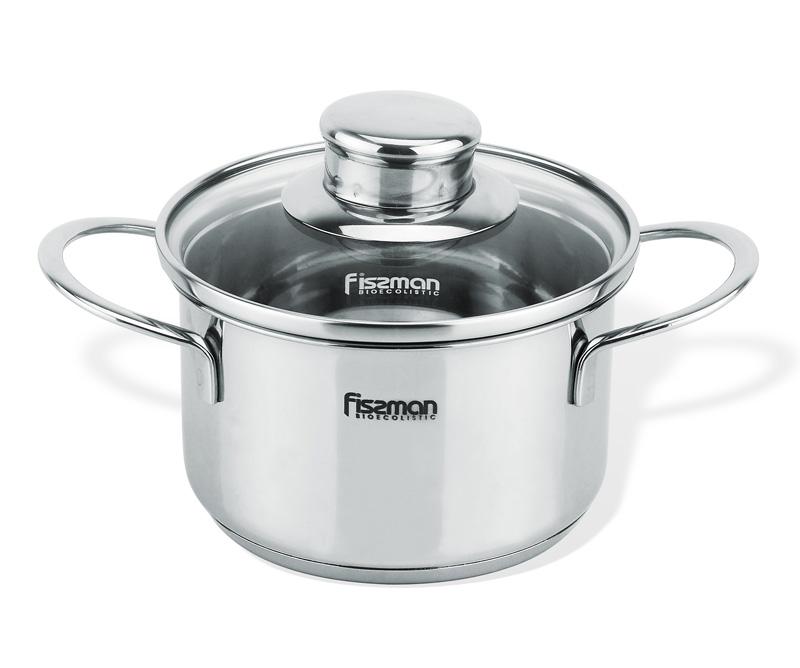 

Кастрюля Bambino 800мл со стеклянной крышкой Fissman 36610-BR-1883