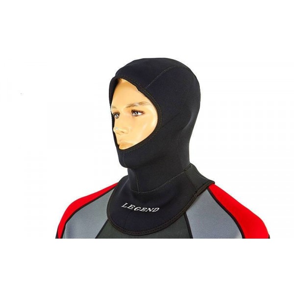 

Шлем для дайвинга LEGEND GK-14 (3мм неопрен, р-р M-XXL, черный), Размер L