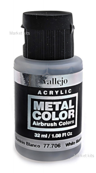 

Краска акриловая "Metal Color" белый алюминий, 32 мл Vallejo (VLJ77706)